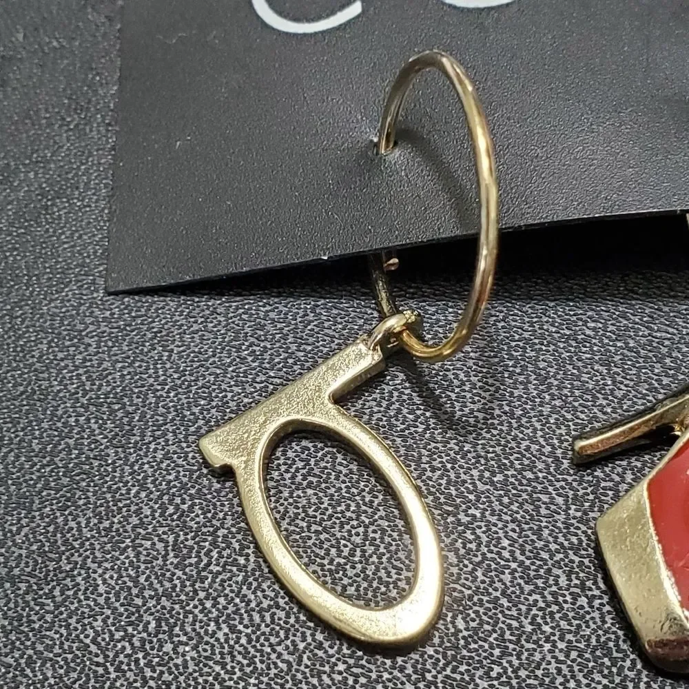 Gold tone wine gl@ss charms